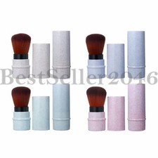4pcs Retractable Kabuki Makeup Blush Brushes Set with Premium Synthetic Bristles