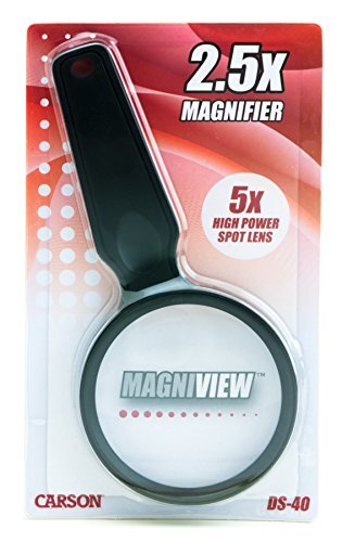 3" Hand Magnifier, 2.5X with 5X Spot Lens DS-40 MagniView 2.5x (DS-40) - Picture 4 of 5