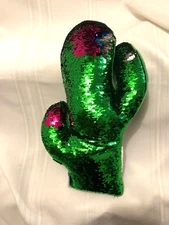 Capelli New York Color Changing Sequin Cactus Pillow