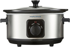 Morphy Richards 3.5L Stainless Steel Slow Cooker, 3 Heat Settings, One Pot Solut