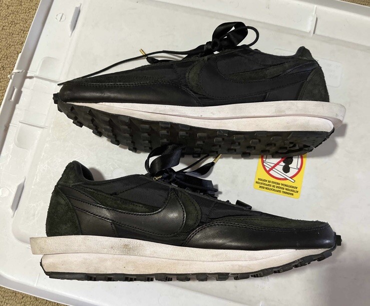 SACAI X NIKE Nike LD Waffle x Sacai Black Nylon 2020 BV0073 002 sz 12