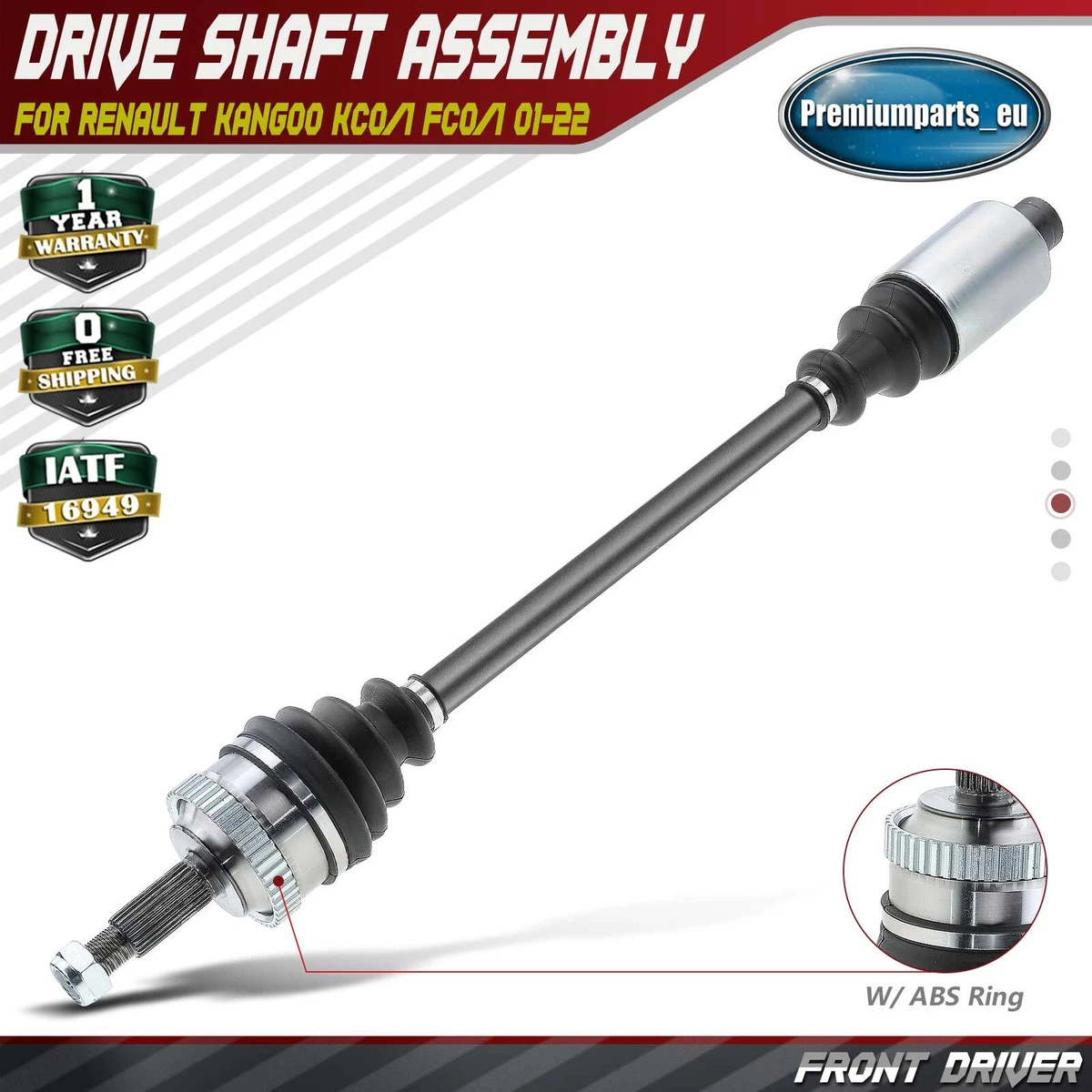 Drive Shaft Front Right for Renault Kangoo KC0/1 FC0/1 01-22 1.6 
