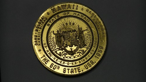 Moneda de recuerdo del año de la estadidad del 50º dólar comercial de Hawai 1959 - Imagen 7 de 11