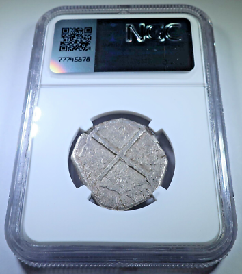NGC 1615-1621 Shipwreck Spanish Silver 4 Reales Colonial 1600's