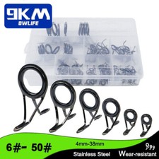 10Pcs Fishing Rod Guides Repair Kit for Sea Fishing Saltwater Rod Building