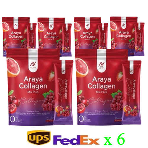 3 Boissons ARAYA Collagen Mix Plus - Complément Pour Peau (réduit Taches, éclat) - Neuf Emballé (sans Marque, Supplément Beauté)