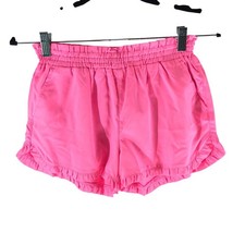 J Crew Factory Crewcuts Girls' Ruffle-Hem Active Shorts Stretch Pink 14