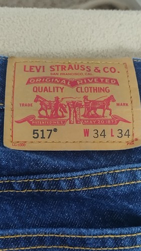 Vintage Levis 517 Jeans Mens 36x32 Blue Bootcut Fit Medium Wash Denim - Picture 9 of 22