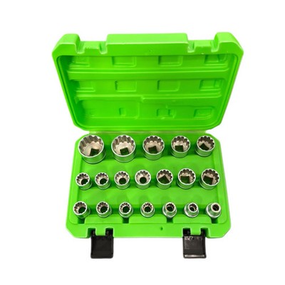 Tool Kingdom 19 Stück 1/2'' Dr Gear Lock Steckschlüssel 8 - 32 mm