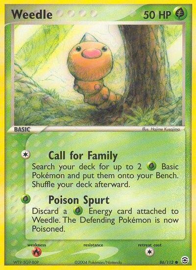 Pokemon Weedle (86/117) FireRed & LeafGreen NM
