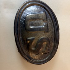 Civil War US Belt Buckle Oval Metal Brass Military Replica