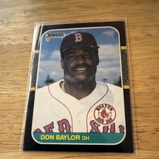 Donruss 1987 Don Baylor Boston Red Sox MLB Vintage Base Set Baseball Card #339