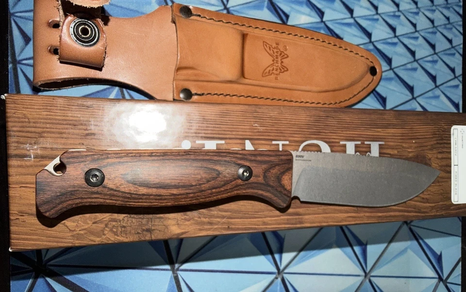 Silla de montar Mountain Skinner hecha en banco hoja fija 15002 CPM-S30V acero inoxidable Foto 4 de 4