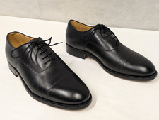 British Army RAF Black Leather Officers Parade Service Shoes w/ Toe Cap UK 11