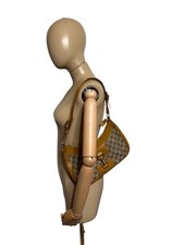 Vtg Gucci Brown GG Monogram Canvas Shoulder Bag