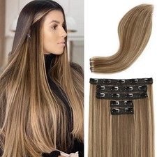 Extensiones Cabello Con Clip Extensiones de Cabello Trama de Encaje Larga Gruesa