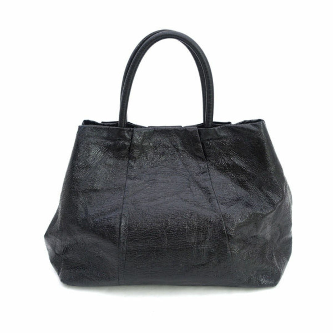 PRADA Ribbon  Handbag Black Patent BN1601 Bag Back BAG Bag Brand Used 0220534173 thumbnail 2