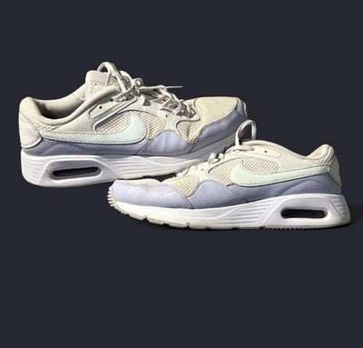 Nike Air Max  Ivory Mesh Lace Up Athletic Sneakers woman s  