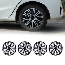 Hubcaps Wheel Rim Covers 13 inch ABS Silver Lacquer & Black Lacquer Hub Caps