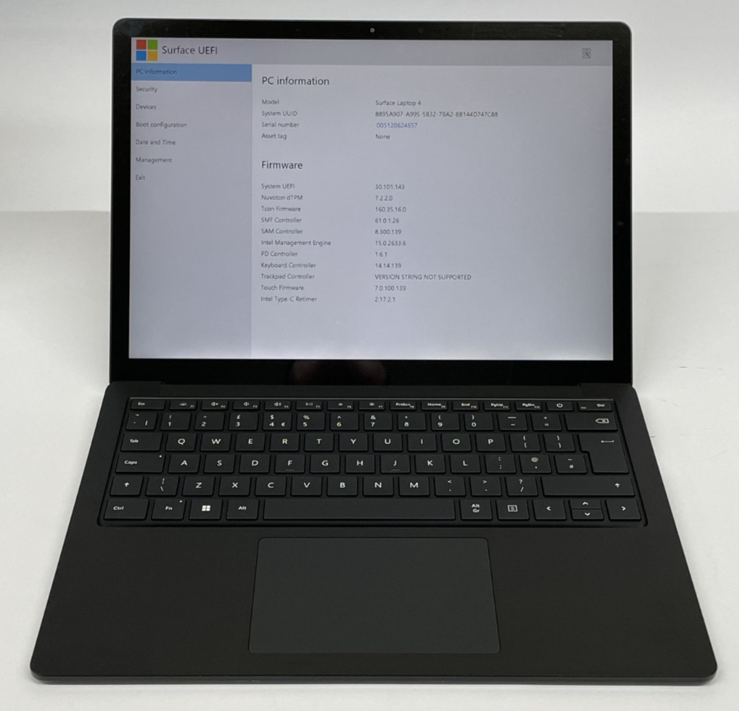 Microsoft Surface Laptop 4 13.5" i7 11th Gen 16GB RAM 255GB NVMe Grade B GBR
