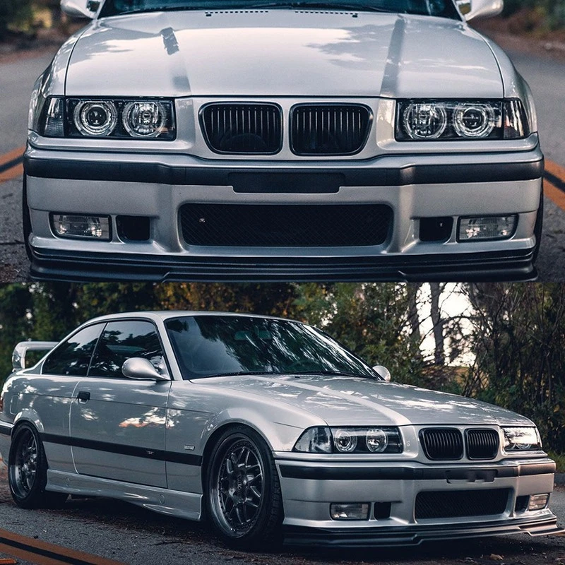 Gloss Black Front Bumper Kidney Hood Grill Grille Fits BMW E36 318i 325i 1997-99 Foto 2 de 4