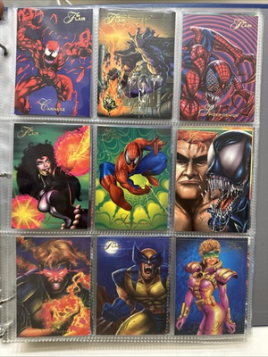 #ad #ad 1994 Flair Marvel Complete 150 Card Set amp; 18 Power Blast Foil Set Pristine $350.00