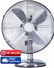 Image of 12″ Desktop Fan – 3-Speed Adjustable Tilt & Oscillating Desk Fan