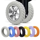 8Pcs Silicone Luggage Wheel Covers Suitcase Protector Wheels Protection Sleeve