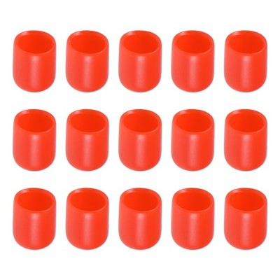 Screw Thread Protector Cover Rubber End Caps for Screw Bolt 9mm ID/Red/100pcs