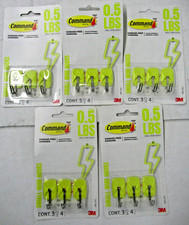 Command Small Wire Hooks, Yellow, 0.5lbs 15pack