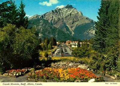 c1965 Cascade Mountain Banff Postcard John Hinde Original 2RM36 Byron Harmon