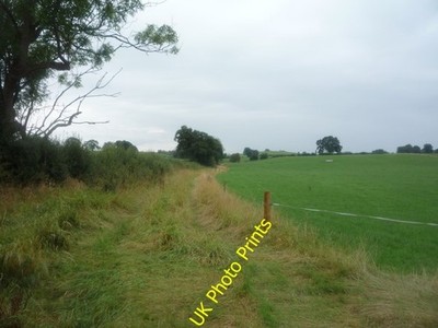 Photo 6x4 Farm track beside drain Fauld/SK1828 Off Fauld Lane. c2016
