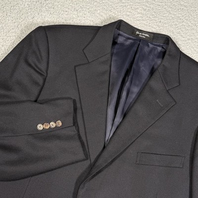 John W. Nordstrom Suit Jacket Mens 48R Navy Blue Wool Double Vent 2 Btn Classic