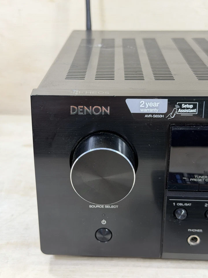 Denon AVR-S650H 5.2 Channel 4K Ultra HD AV Receiver Bundle w/ Remote - Tested! - Image 3 of 4