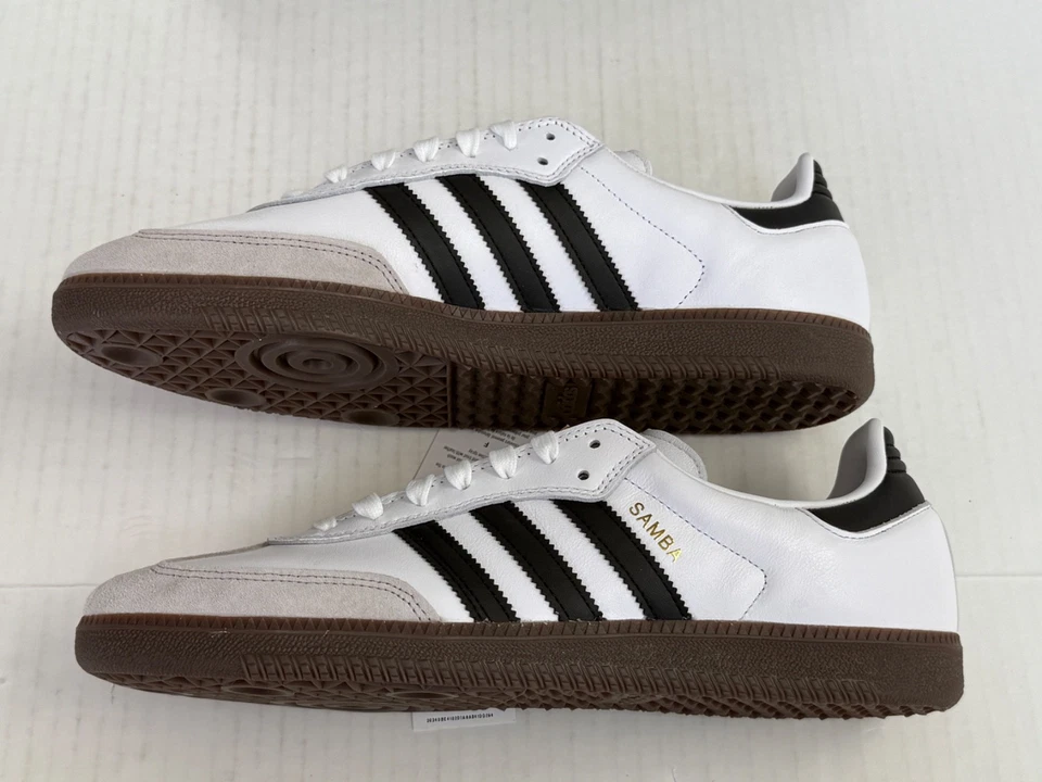 Nuevo Adidas SAMBA ADV Blanco Núcleo Negro Goma Hombre’s GZ8477 Skatboarding Foto 3 de 4