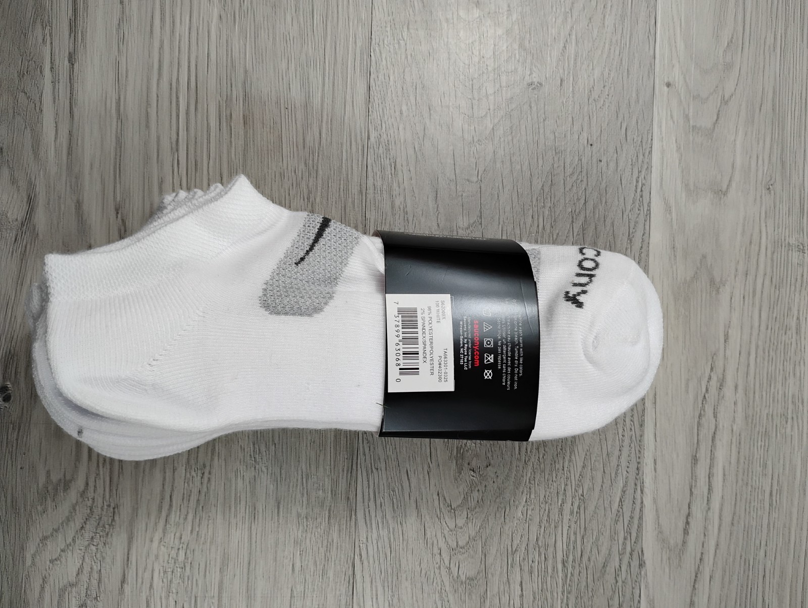 Saucony Men's Bolt Performance Comfort Fit No Show Socks Pack Of 6 XL White thumbnail 5