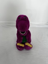 Barney The Dinosaur Stuffed Plush 12  Purple Green Vintage 1992 Lyons Group