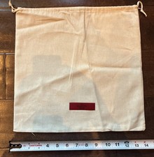 Valentino Garavani 14"x 13" Dust Bag Authentic Cream Canvas Drawstring Pouch
