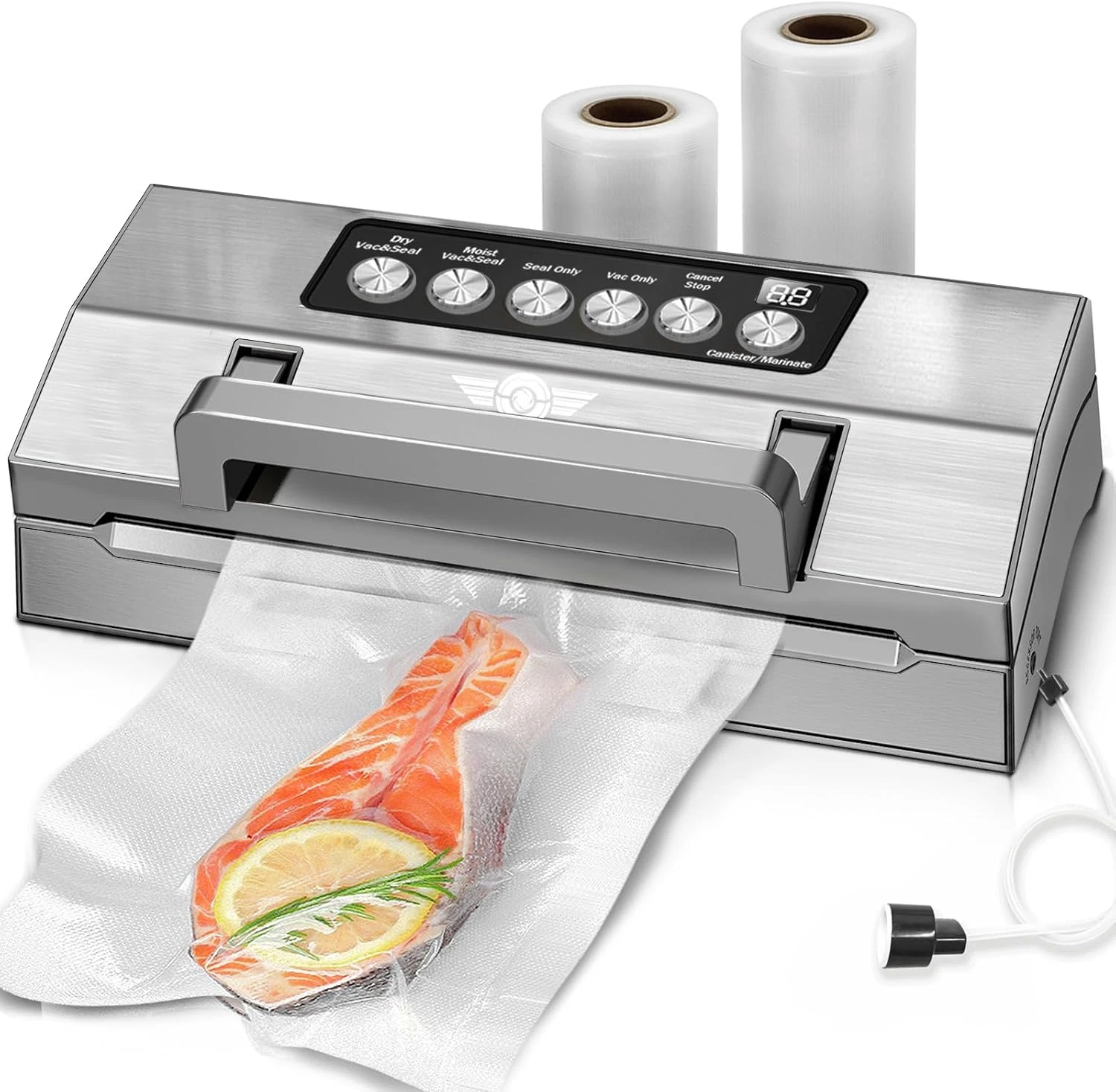 Premium Automatic Food Vacuum Sealer with Double Heat Seal & Cutter
Opens in a new window or tab