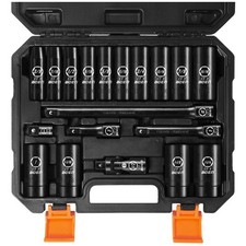 Boen 19-Piece 1/2 Drive Deep Impact SAE Socke...