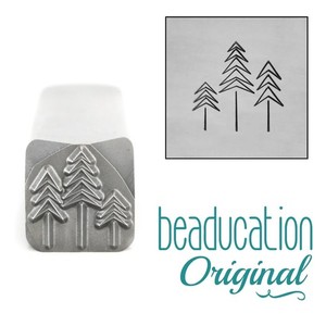 Beaducation Three Trees Metal Stamp 11mm Woods Forest Scene Trio Stamping Tool