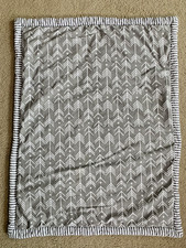 MY BABY SAM Gray White Stripe Arrows Cotton Crib Blanket Flannel on Back