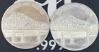 2x 1981 New York Silver Collection "Tappan Zee Bridge" 3/4 oz .925 Silver Each