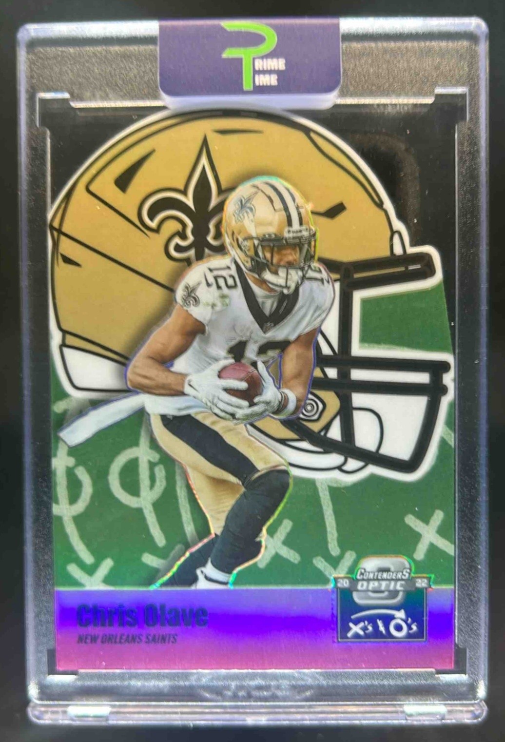 Chris Olave Panini Contenders Optic X's & O's #XO27 Pink