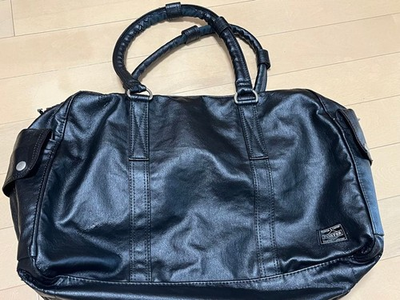 #ad PORTER black leather Boston bag Stylish Products $81.14