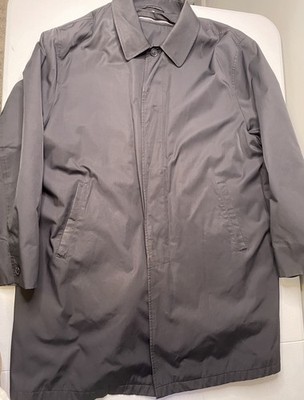 CALVIN KLEIN BLACK  PARK  SLEEK TRENCH COAT MID LENGTH LINER MEN'S 44R