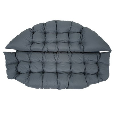 PATIO Auflage für Doppel Hängesessel grau Baumwolle Polyester WATER REPELLENT