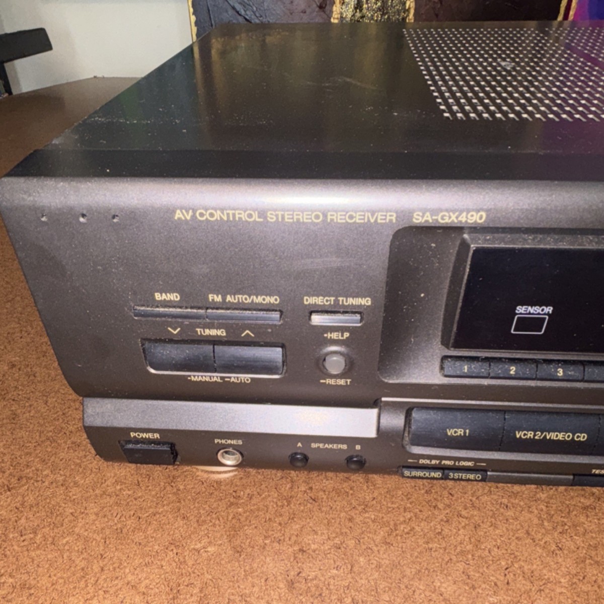 Technics SA-GX490 Stereo Receiver Dolby Pro Logic 255W AM/FM Black