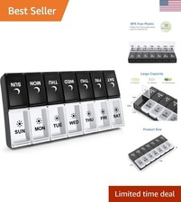 Day  Night Medication Organizer - 7 Day Pill Box with Printing
