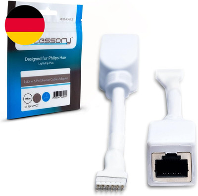 Litcessory RJ45 Auf 6-Polig Ethernet-Adapter Für Philips Hue Lightstrip plus (2 